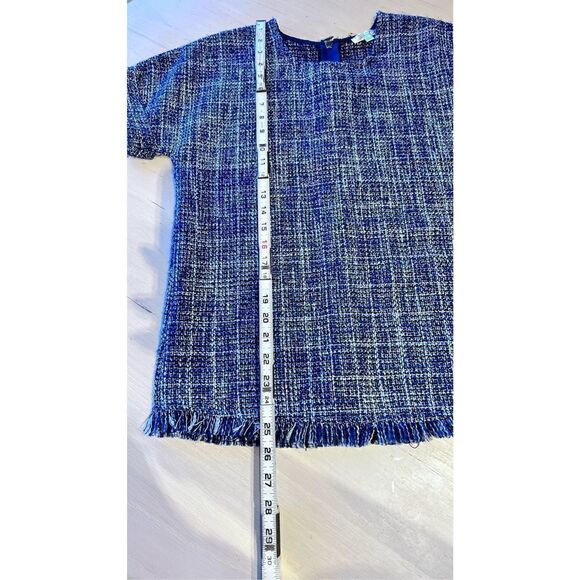 JADE MELODY TAM TWEED BLUE BLOUSE WOMENS SIZE S - Picture 4 of 9